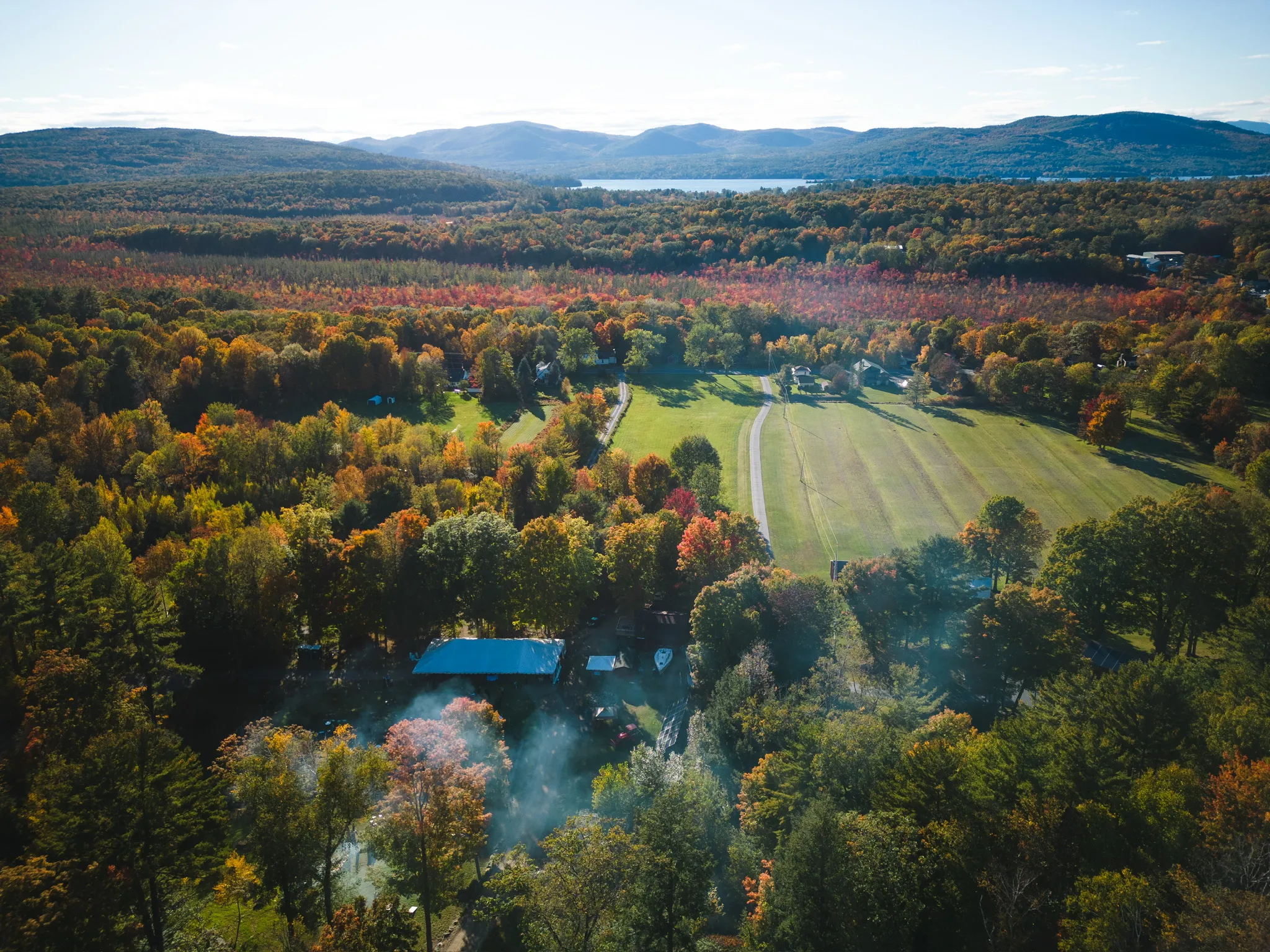 Fall Water Farm from above